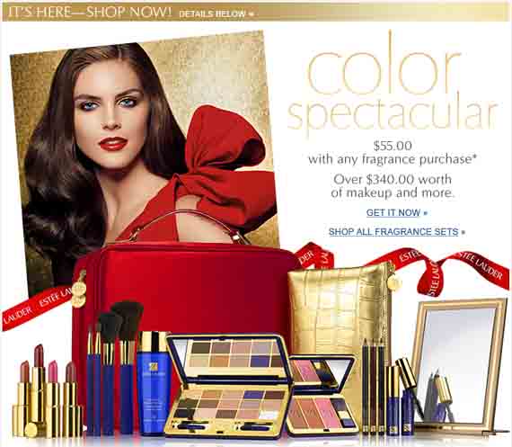 estee lauder gift, estee lauder gift with purchase, estee lauder holiday color spectacular