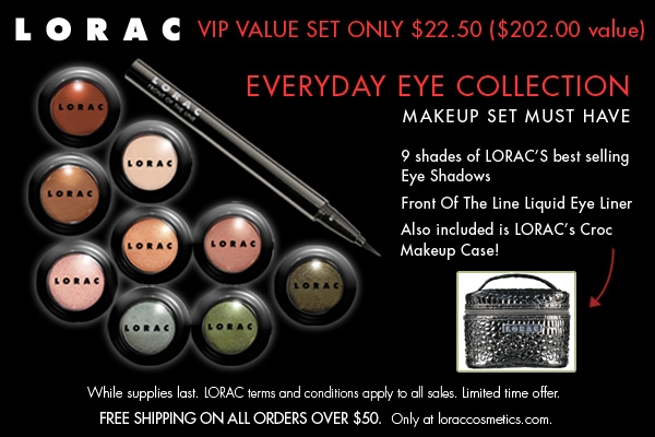 Lorac VIP value set, lorac cosmetics value set, everyday eye collection, eyeshadow value set
