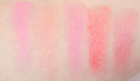 quickie swatch, indecent swatch, crush swatch, bang swatch, fetish swatch, urban decay afterglow swatches, urban decay afterglow reviews