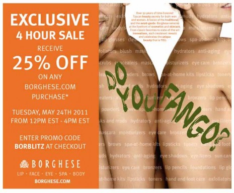 borghese 4 hour sale 2011