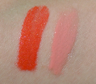 mac hey sailor swatches, lipglass swatches, hey sailor lipglass