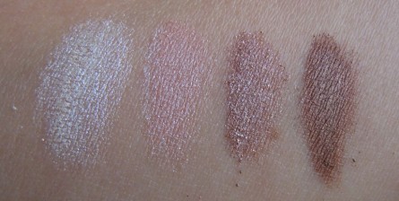 shooting star, giant peach, totally taupe, brilliant bronze