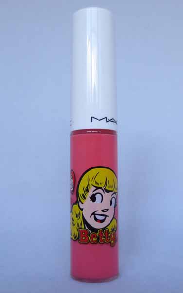 Kiss and Don't Tell, MAC Betty Lipglass, kiss and don't tell swatch, archie's girls, mac spring 2013, swatches, reviews, photos