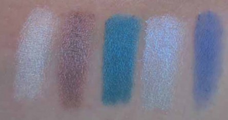 Ariel Storybook Swatches (left to right): Sea Shells, Les Poissons, Caspian Sea, Your Voice, Unfortunate Souls