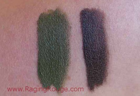 Mozambique and Mesopotamia Swatches, NARS Eye Paint