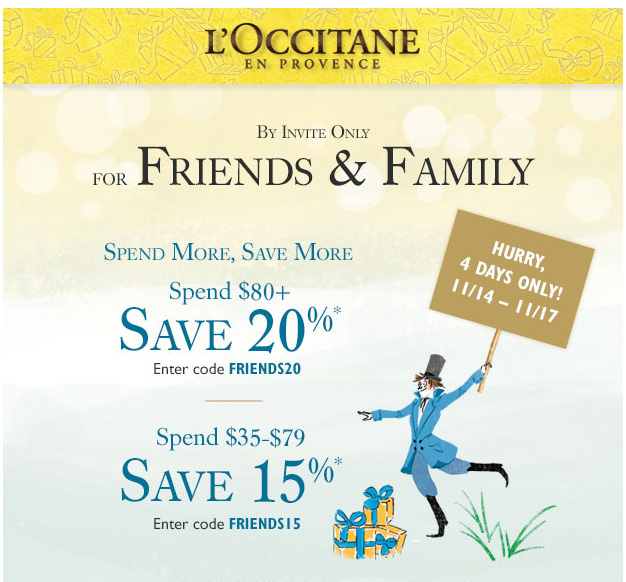 L'Occitane Friends and Family