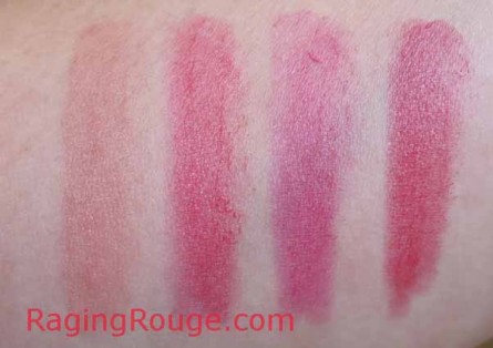Exposed swatch, True Love swatch, Flush swatch, Natural Beauty swatch, beauty blog, blog review, blog swatches, tarte spring 2014 