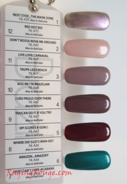 OPI Brazil Swatches: