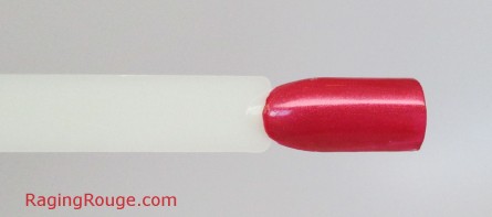 MAC Russian Red With Pink Pearl Swatch, MAC Nail Transformations