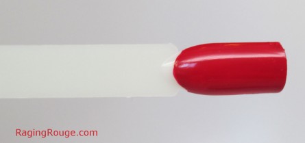 MAC Russian Red Swatch, Straight Up! #nails #swatches