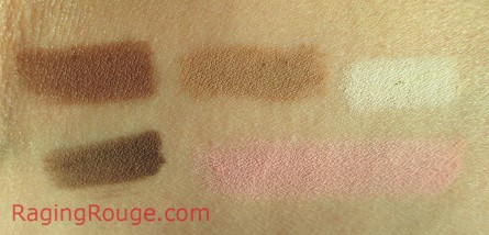 Swatches:  Private Chateau, Café For Crème Brulee, Tea For Two, Marvel at the Mona Lisa, and Irresistible Blush