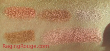 Swatches:  Macarons For You, Champagne & Chocolat, Kisses Under the Arc, Art in Montmartre, and Envisioned Blush 