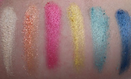 Essence Cosmetics, All About Paradise Eyeshadow Palette Swatches
