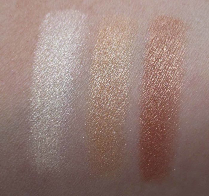 NARS Banc De Sable Highlighting Palette Swatches: Rivage, Sale, and Embruns