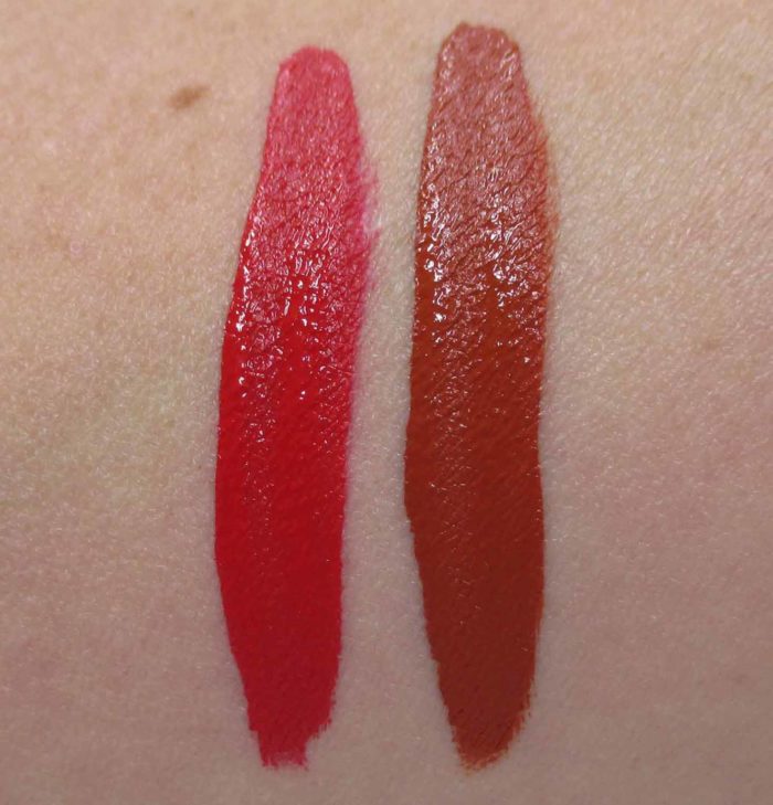 Smashbox Always On Liquid Lipstick, Bang Bang and Out Loud Swatches