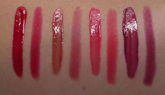 Maybelline Plumper Please Shaping Lip Duo Swatches: 235, 205, 220, and 240