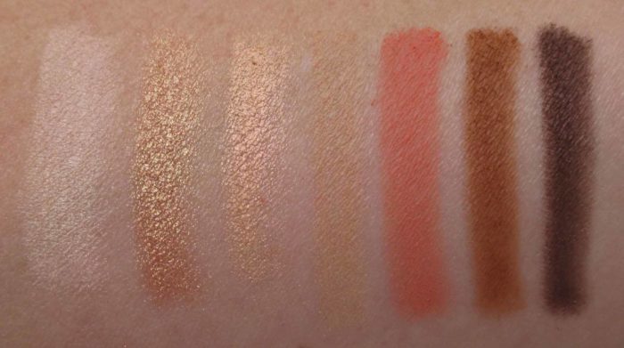 Urban Decay Born To Run Eyeshadow Palette Swatches, Top Row