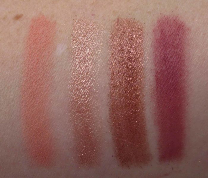 Urban Decay Naked Cherry Eyeshadow Palette Swatches: Juicy, Turn On, Ambitious, and Bing